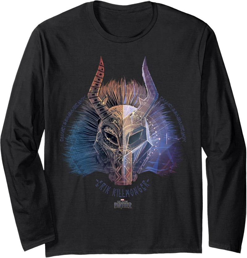 Marvel Black Panther Movie Killmonger Ombre Langarmshirt