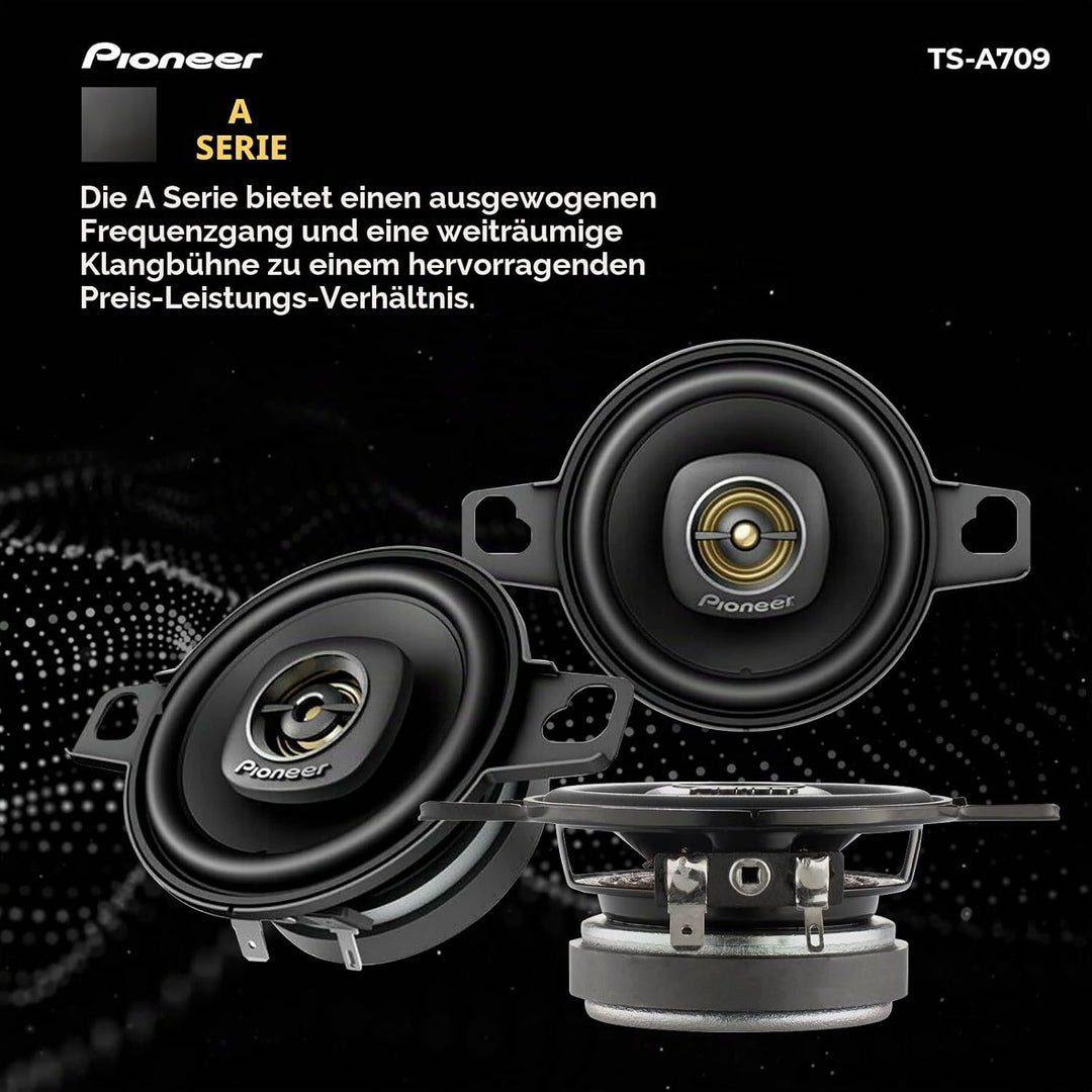 Pioneer TS-A709 A Series 2-3/4" 2-Wege, 450W Max Power, 16mm Hochtöner - Koaxial-Lautsprecher (Paar)