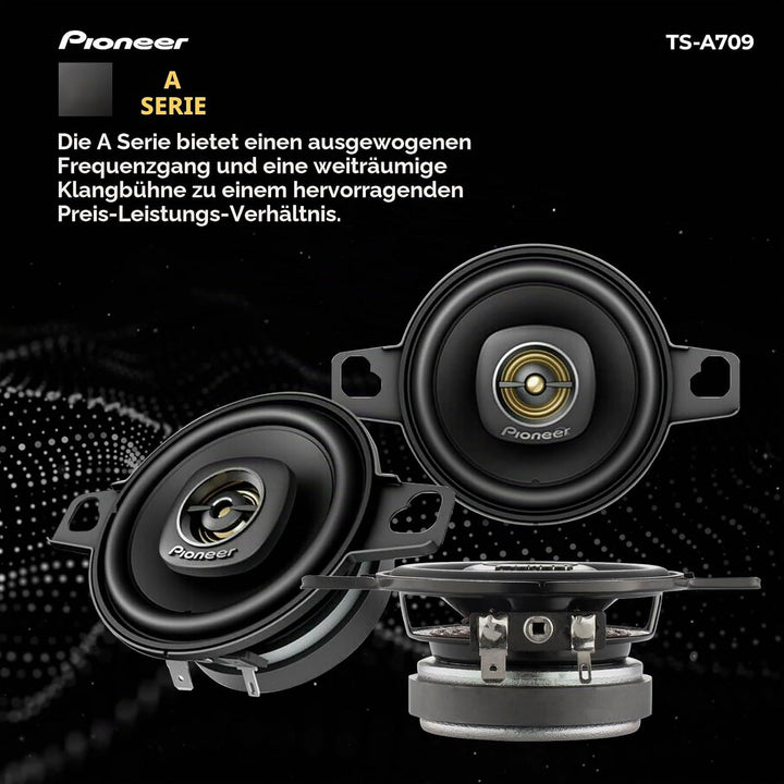 Pioneer TS-A709 A Series 2-3/4" 2-Wege, 450W Max Power, 16mm Hochtöner - Koaxial-Lautsprecher (Paar)