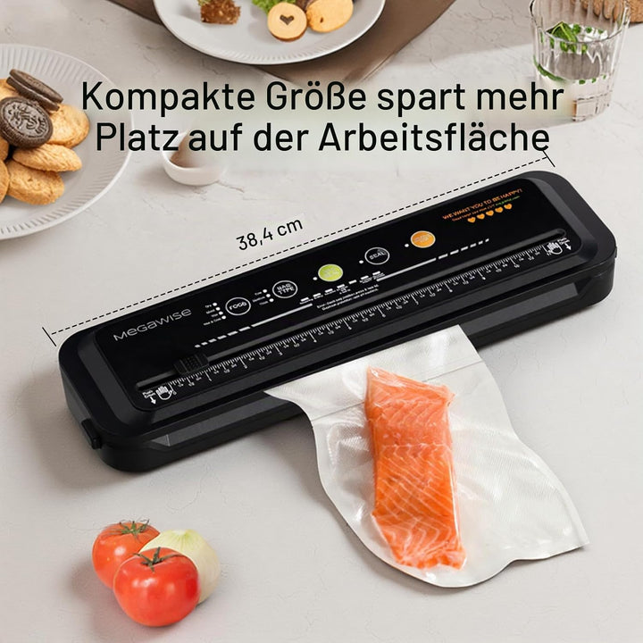 MegaWise Leistungsstarke und kompakte Vakuumversiegelungsmaschine One-Touch Automatische Lebensmitte