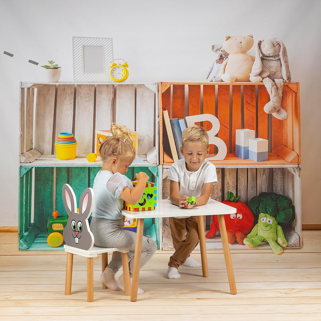 Kindertisch, Holztisch für Kinderzimmer 50 x 60 x 47 cm, Geschenk für Kinder im Alter von 2,3,4,5,6,