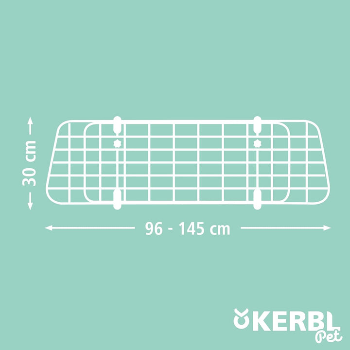 Kerbl Maxi-Pet 80581 Autoschutzgitter, 96-145 x 30