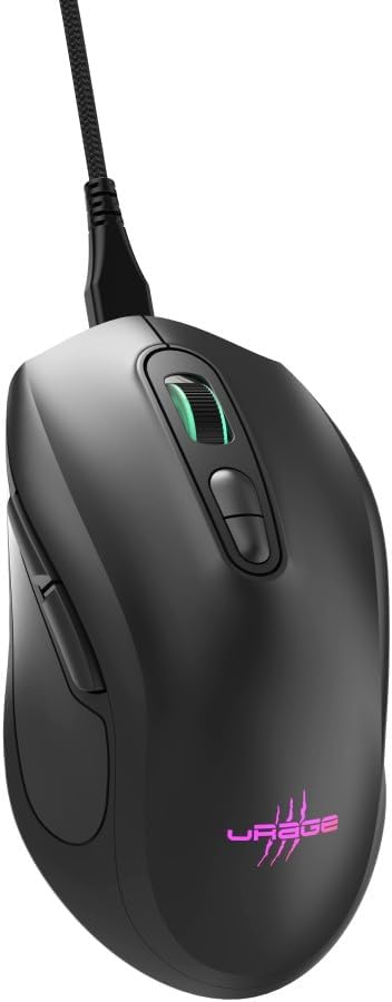 uRage Gaming-Maus Reaper 340, kabelgebundene Maus mit 7 programmierbaren Tasten, bis zu 8000 DPI, su