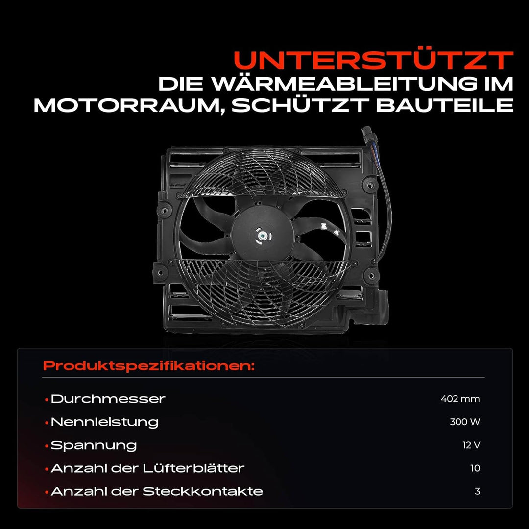 Kühlerlüfter Motorkühler für 5er E39 520 523 525 528 530 535 540 1995-2004 620-904