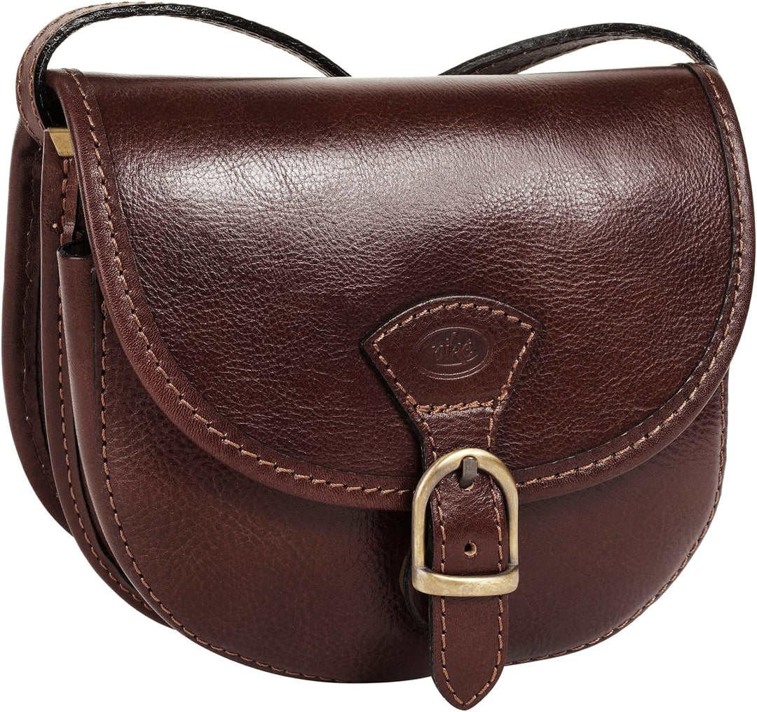 piké Umhängetasche braun echt Leder Damen - 015755