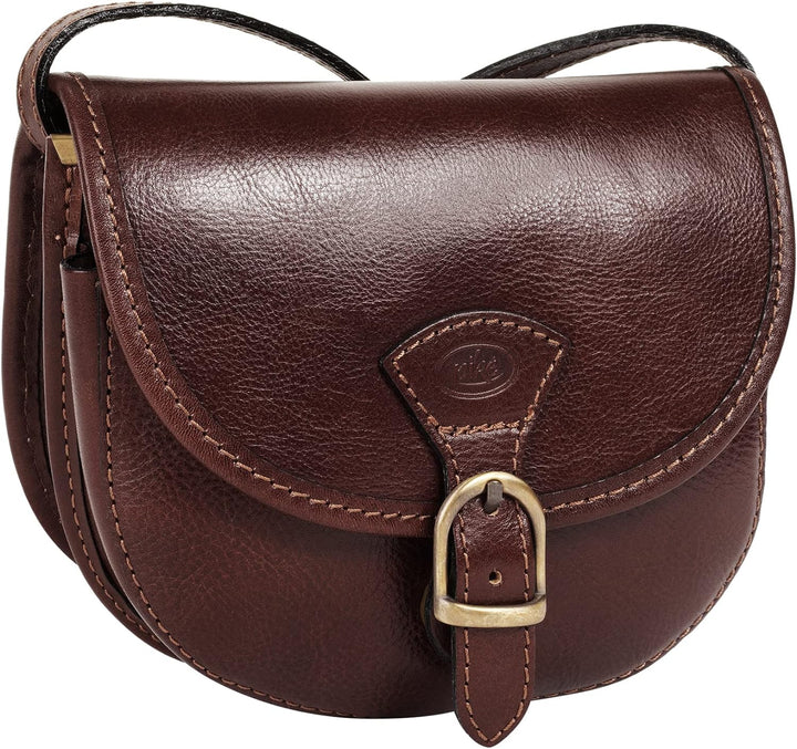 piké Umhängetasche braun echt Leder Damen - 015755