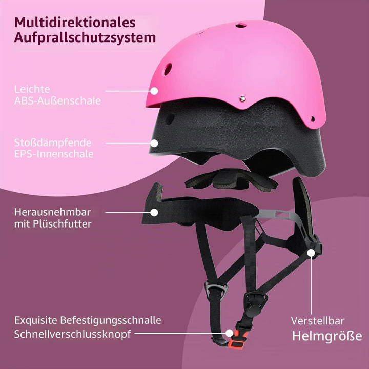XJD Fahrradhelm für Kinder, Verstellbare Kinderhelm Skaterhelm Kinder Helm für Fahrrad Skateboard Sc