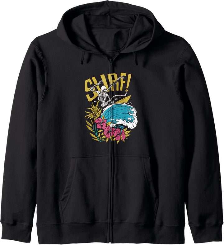 Surfer Skelett Kapuzenjacke
