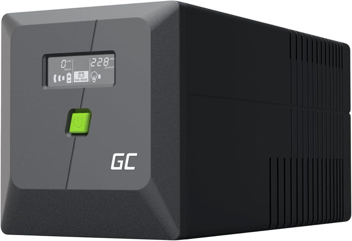 Greencell UPS 1000VA 700W PowerProof mit LCD-Display – USV mit Reiner Sinuswelle, zuverlässiger Stro