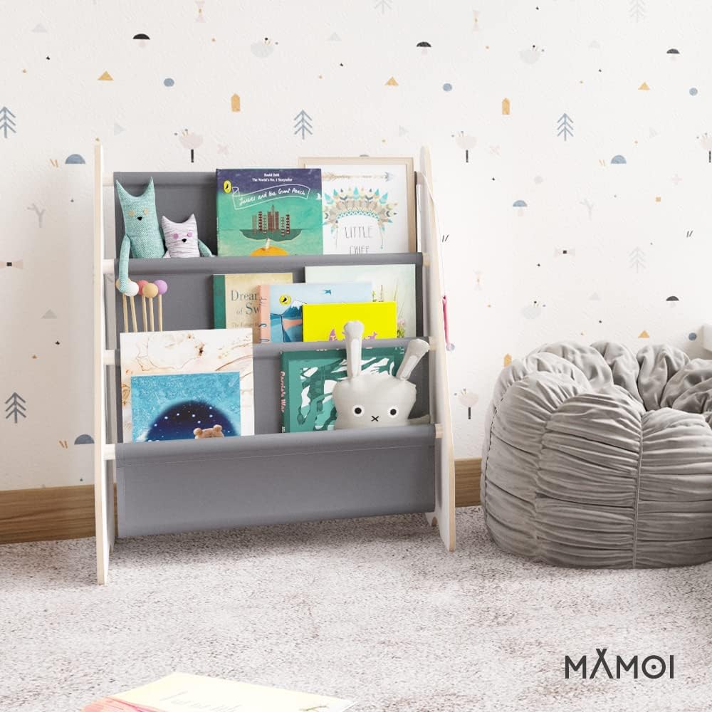 MAMOI® Bücherregal für Kinder, Bücherkiste für kinderzimmer, Book Shelf, Buchregal, Wandregal kinder
