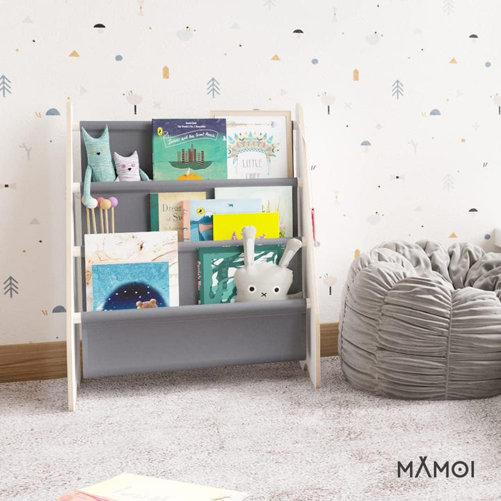 MAMOI® Bücherregal für Kinder, Bücherkiste für kinderzimmer, Book Shelf, Buchregal, Wandregal kinder
