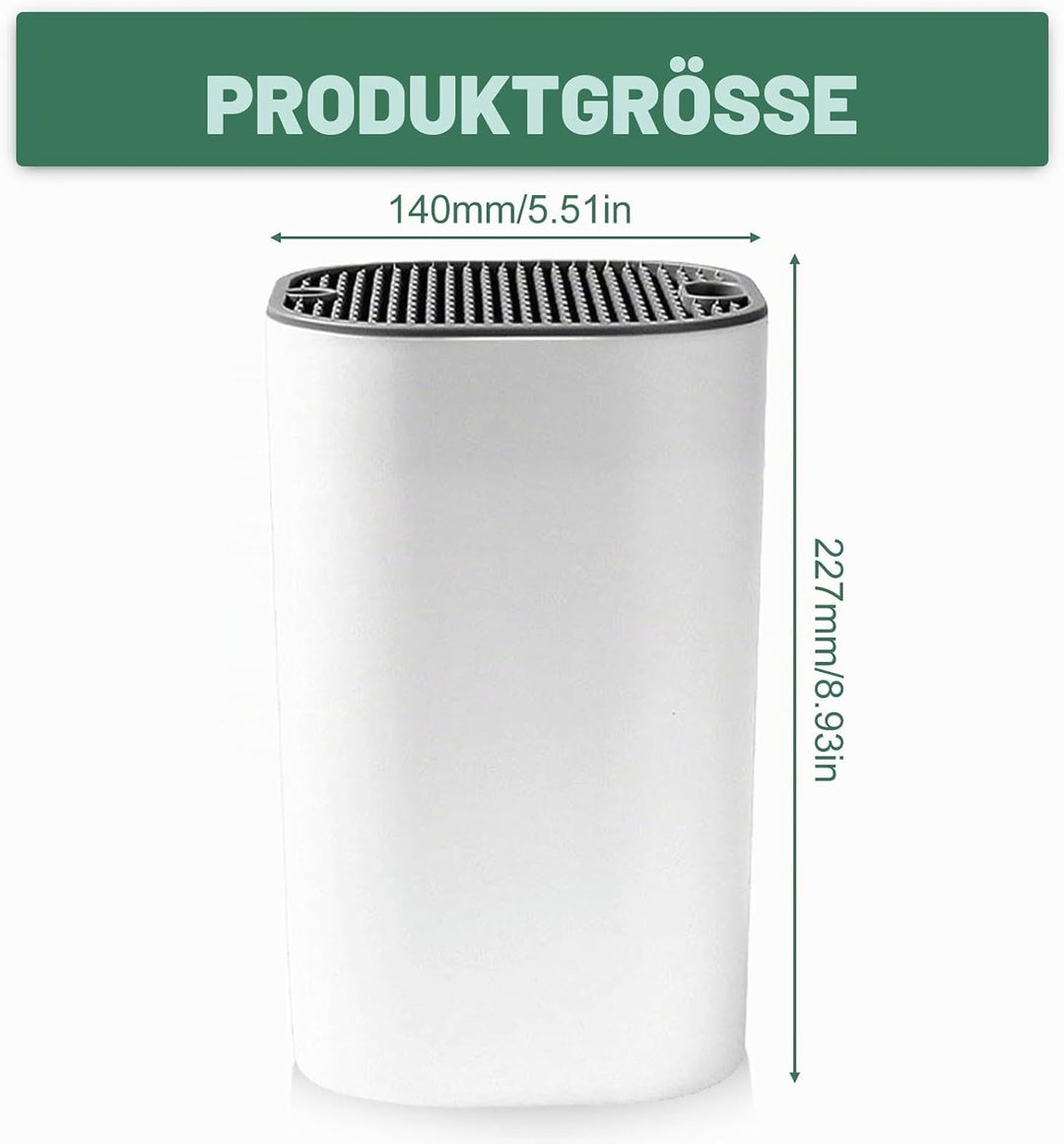Messerblock ohne Messer Universal - Weisser Messerhalter | Küchenmesser Organizer für Alle Messertyp