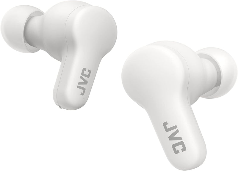 JVC HA-Z77T-W Gumy True Wireless Kopfhörer mit weichen Elastomer Ohrstöpseln, 3 Sound-Modi, Bluetoot