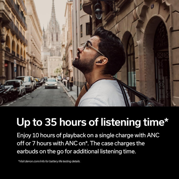 Denon AH-C840NCW True Wireless Bluetooth In-Ear-Kopfhörer mit aktiver Geräuschunterdrückung, wasserr