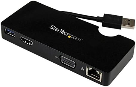 StarTech.com USB 3.0 Universal Laptop Mini Dockingstation mit HDMI oder VGA, Gigabit Ethernet, USB 3