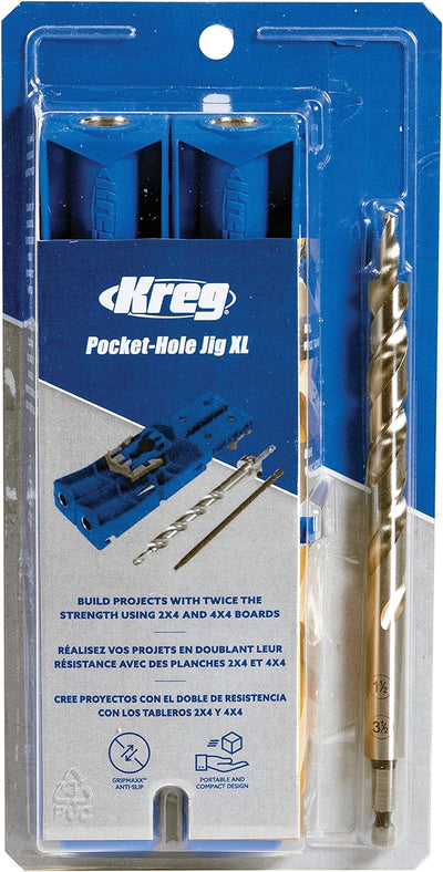 Kreg Pocket Hole Jig XL | Bohrschablone | Holzverbindung | für extra grosse Pocket Holes | Set mit S