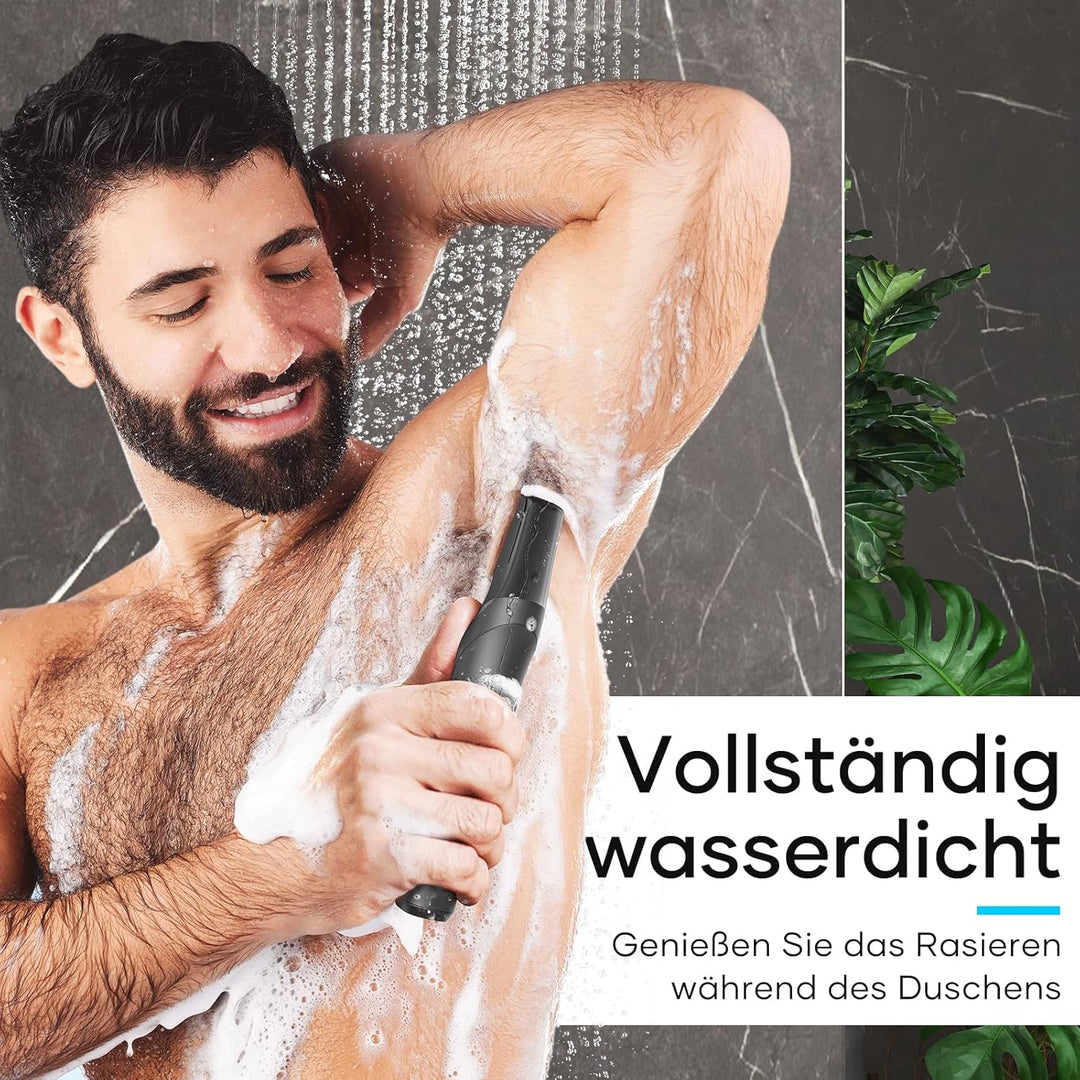Kensen V-förmig Herren Intimrasierer Wasserdicht Körperrasierer Typ-C Nass Trocken Bodygroom für Bei