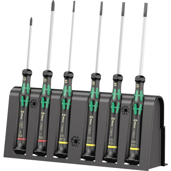 Wera Elektroniker-Schraubendrehersatz 2035/6 B + Rack, 6-teilig, 05118152001 Einzeln, Einzeln