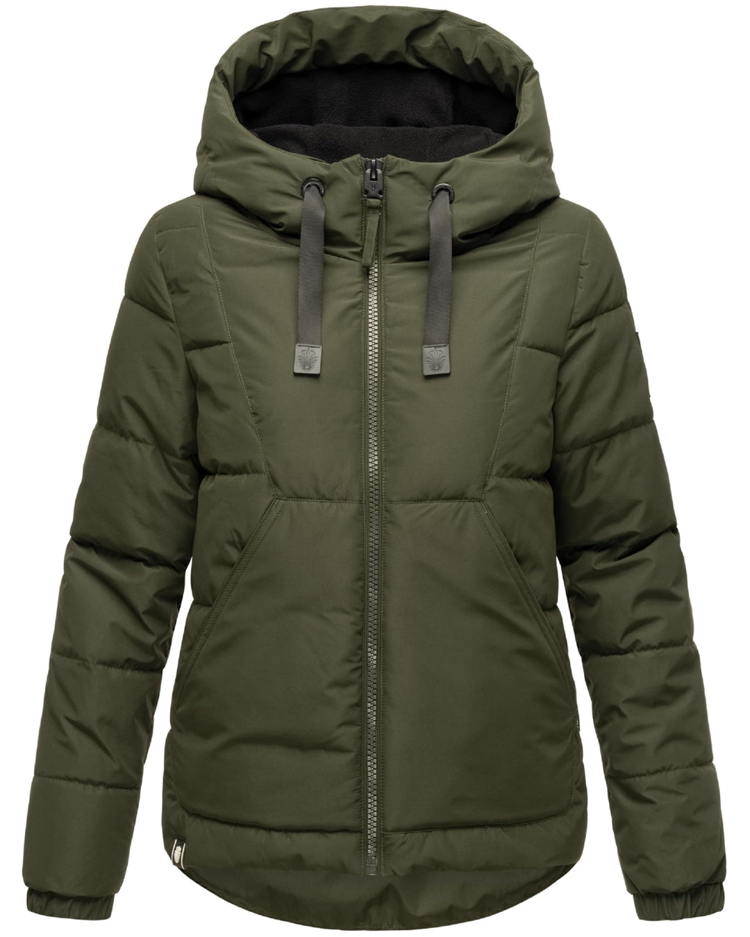 Navahoo Damen Winterjacke Steppjacke warm mit Kapuze Eisbällchen XS-XXL XXL Dark Olive, XXL Dark Oli