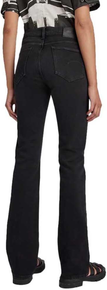 G Star RAW Damen Noxer Bootcut Jeans Schwarz (Jet Black D21437-b479-a814) 24W / 32L, Schwarz (Jet Bl
