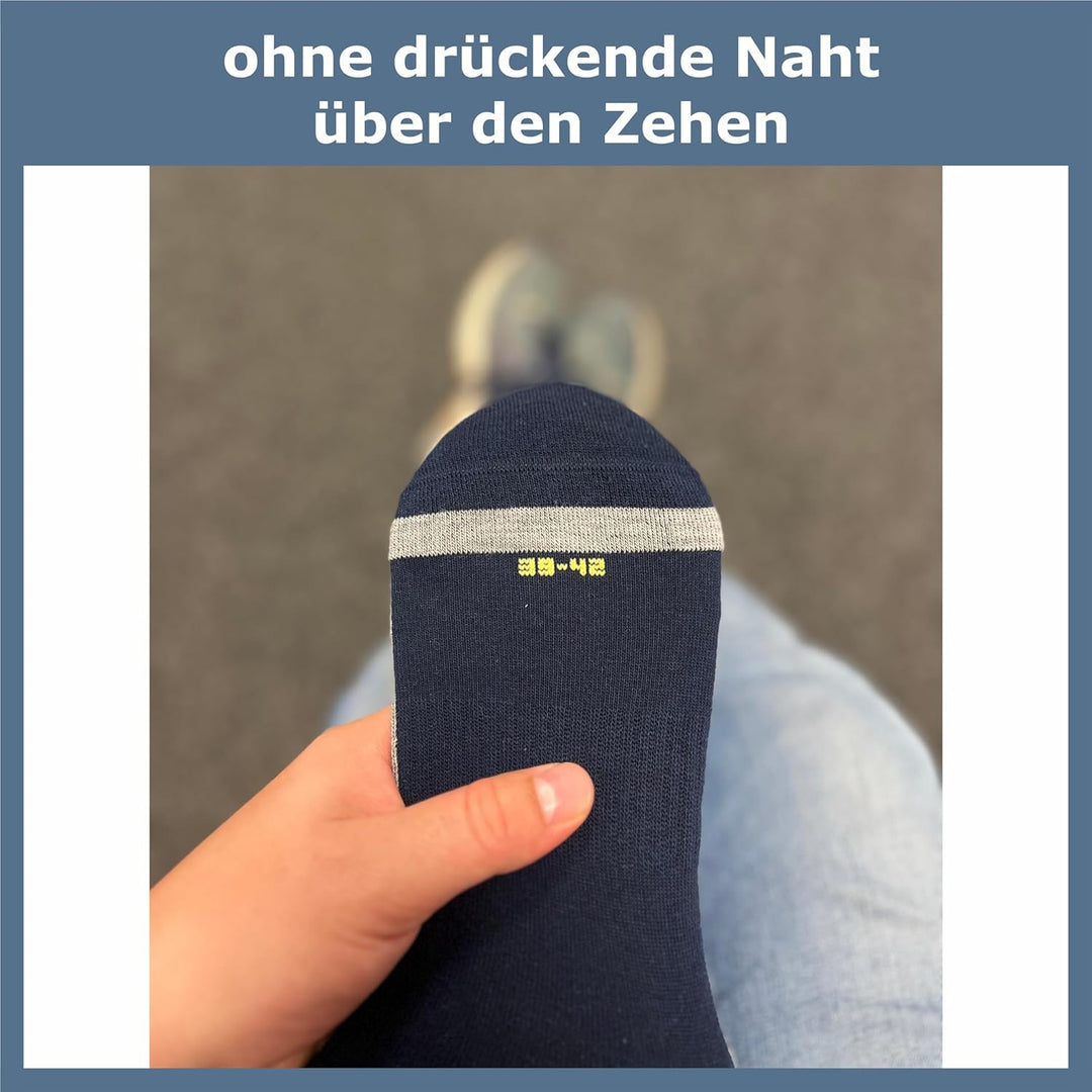 GAWILO Herren Skisocken mit Polsterung (4er-Pack) 20% wärmende Wolle 39-42 Blau, 39-42 Blau