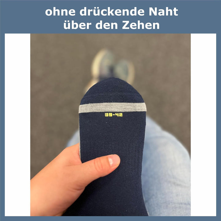 GAWILO Herren Skisocken mit Polsterung (4er-Pack) 20% wärmende Wolle 43-46 Blau, 43-46 Blau