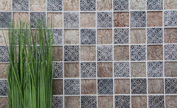 Glasmosaik Quadrat Crystal/Resin Optik mix Transluzent Transparent 3D, Mosaikstein Format: 48x48x8 m
