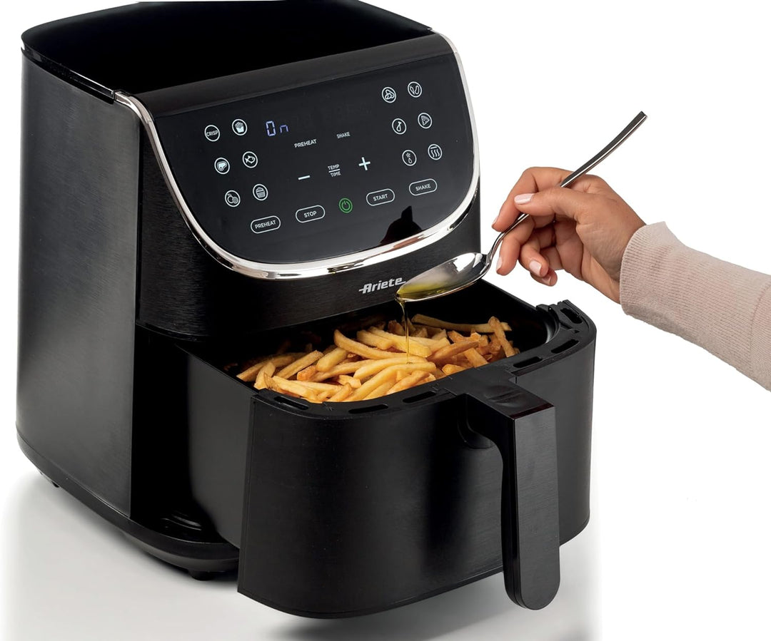 Ariete Airy Fryer 7L 4627, Heissluftfritteuse 7 Liter, 60-Minuten-Timer, LCD- und Touchscreen mit 12