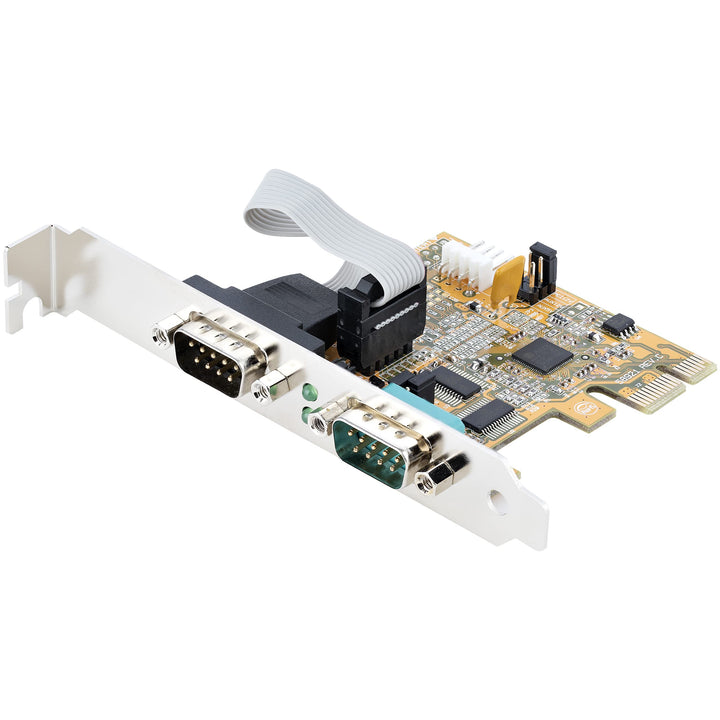 StarTech.com 2 Port PCI Express Serielle Schnittstellenkarte, PCIe auf RS232 (DB9) Karte, Serielle A