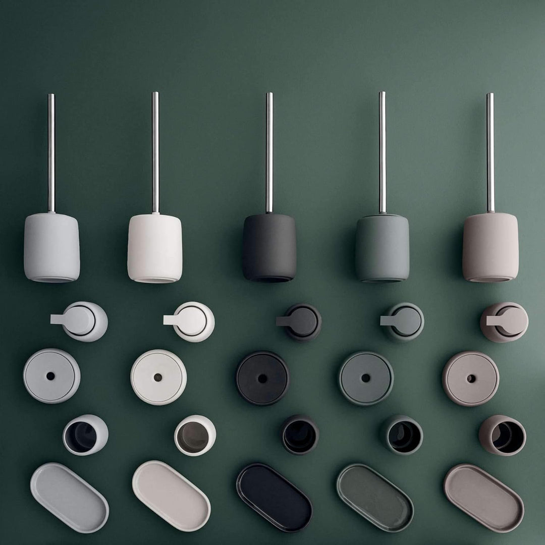 blomus -SONO- WC-Bürste aus Keramik / Kunststoff, Satellite, WC-Garnitur, Soft-Touch, hygienisch, fr