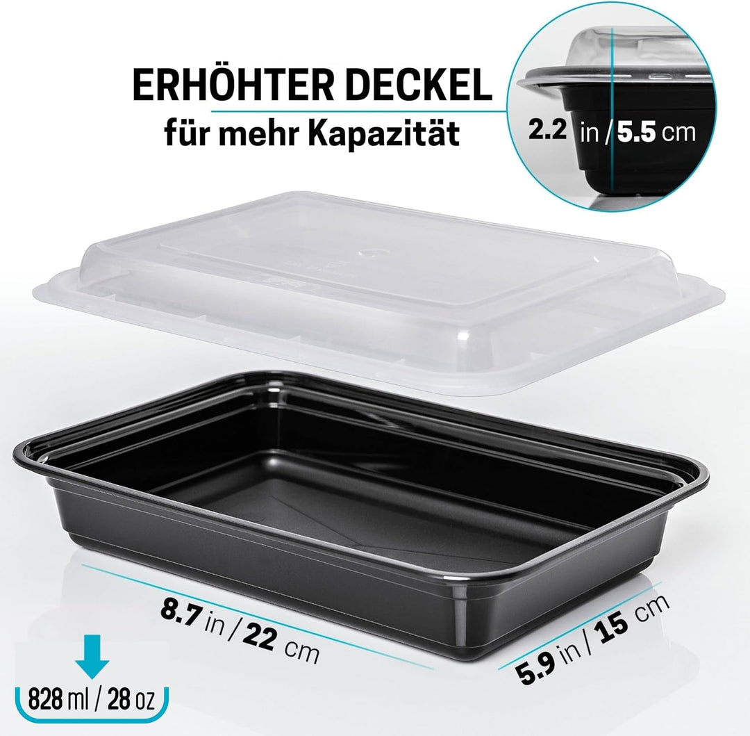 [10er Pack] 1-Fach Meal Prep Container Von Igluu - Essensbox, Lunchbox Mikrowellengeeignet, Spülmasc