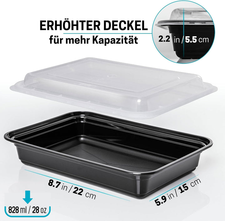 [10er Pack] 1-Fach Meal Prep Container Von Igluu - Essensbox, Lunchbox Mikrowellengeeignet, Spülmasc