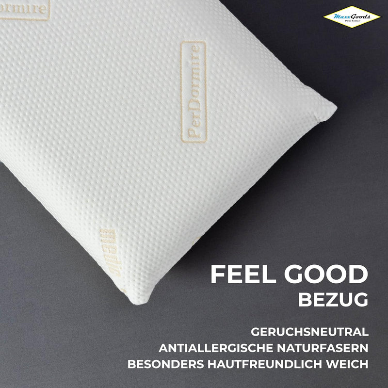 MaxxGoods Feelgood orthopädisches HWS Nackenstützkissen 2erSet Höhe 15cm 70 x 42 x 15cm 2er-set, 70