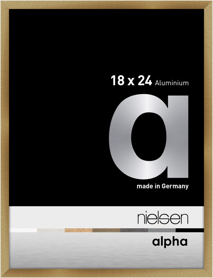 nielsen Aluminium Bilderrahmen Alpha, 18x24 cm, Brushed Amber Brushed Amber 18 x 24 cm, Brushed Ambe