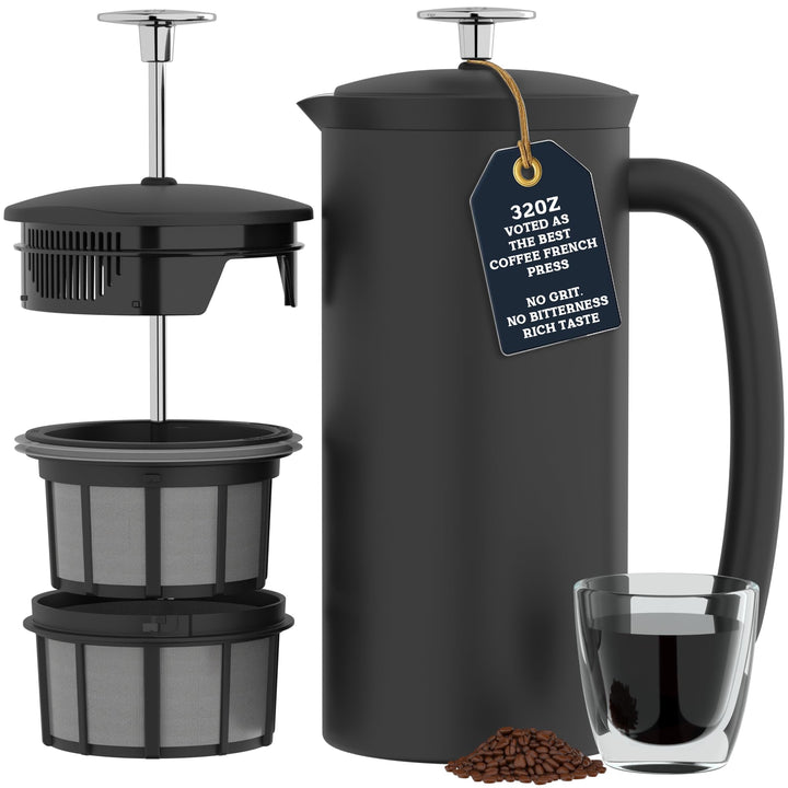 ESPRO P7 French Press Kaffeebereiter – Doppelwandig isoliert aus Edelstahl mit Mikrofilter, 950 ml,