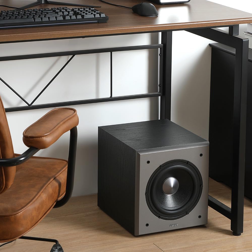 EDIFIER T5 Aktiv-Subwoofer mit Low-Pass Filter und 20,3cm (8") Basstreiber (70 Watt)