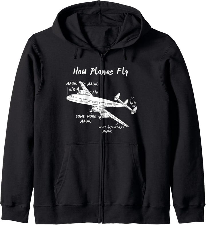 How Planes Fly Aeroplanes Aerospace Ingenieur Aviation Pilot Kapuzenjacke