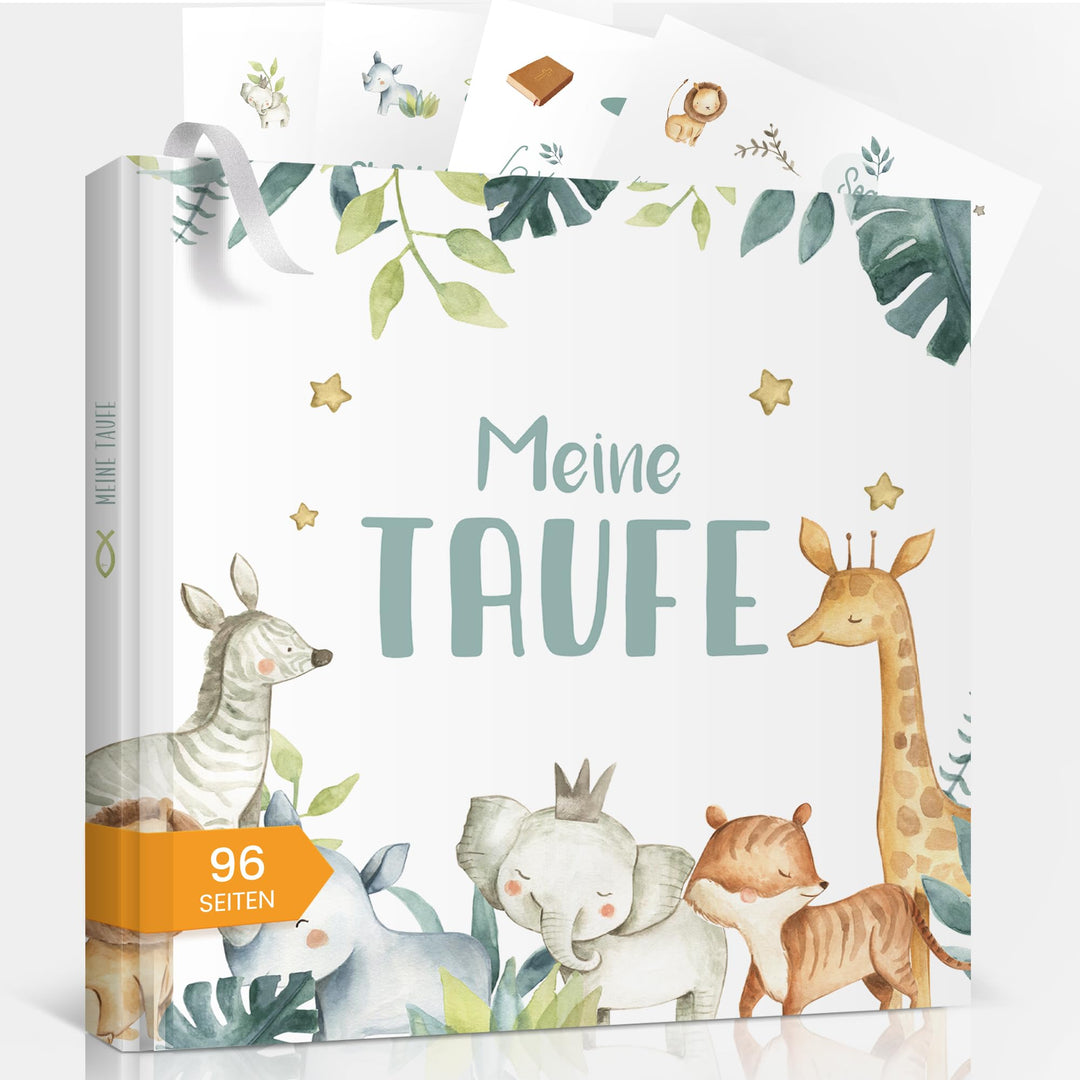 Legezon Meine Taufe – Gästebuch & Erinnerungsbuch zur Taufe mit Aufklebern | Taufgeschenk für Mädche