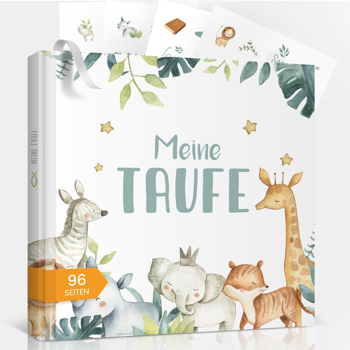 Legezon Meine Taufe – Gästebuch & Erinnerungsbuch zur Taufe mit Aufklebern | Taufgeschenk für Mädche