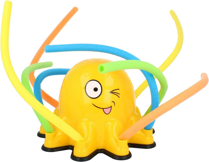 com-four® Wassersprinkler für Kinder - Oktopus Sprinkler für grossen Wasserspass im Garten - bunter