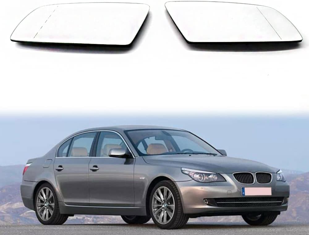 Riloer Seitenspiegel links/rechts Auto Seitenspiegel beheizbar Glas weiss/blau, 51167065081, 5116706