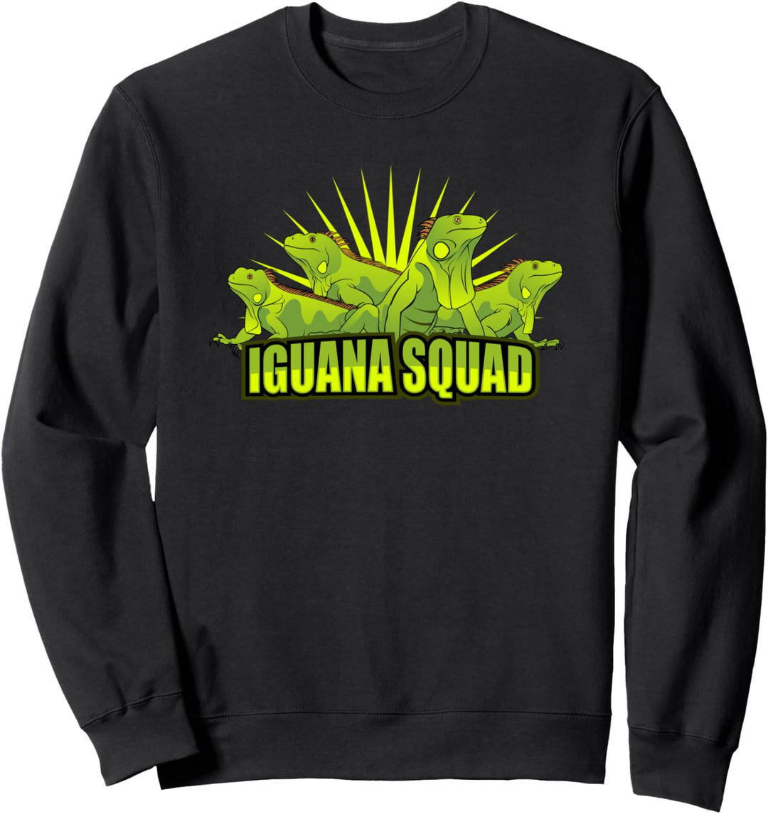 Iguana Squad Iron Spruch Eidechse Reptil Sweatshirt