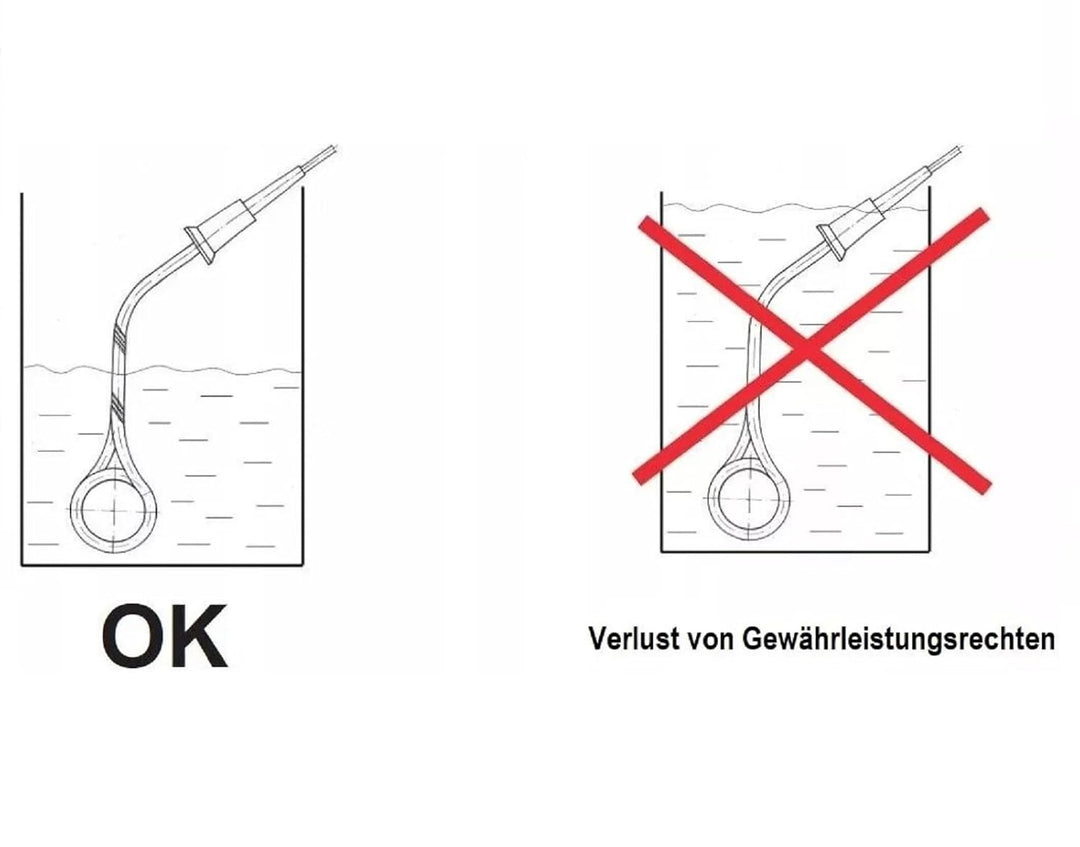 Tauchsieder GTN1.6 Taucherhitzer 1,6 kW 1600 Watt 230V aus EDELSTAHL Wasserkocher, Schwarz (mit Tasc