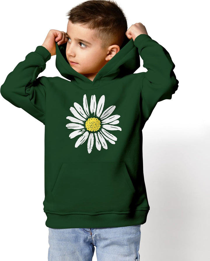 Neverless® Kinder Hoodie Mädchen Blumen Aufdruck Kapuzenpullover Sweatshirt Kapuze Dunkelgruen 164,