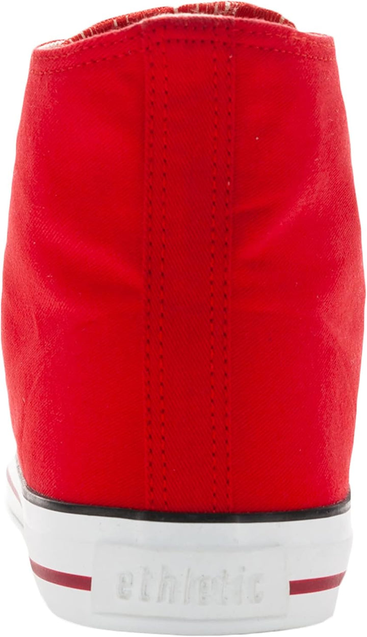 Ethletic - Unisex - Canvas Sneaker - White Cap Hi Cut - Fairtrade Produkt 46 EU Cranberry Red Just W