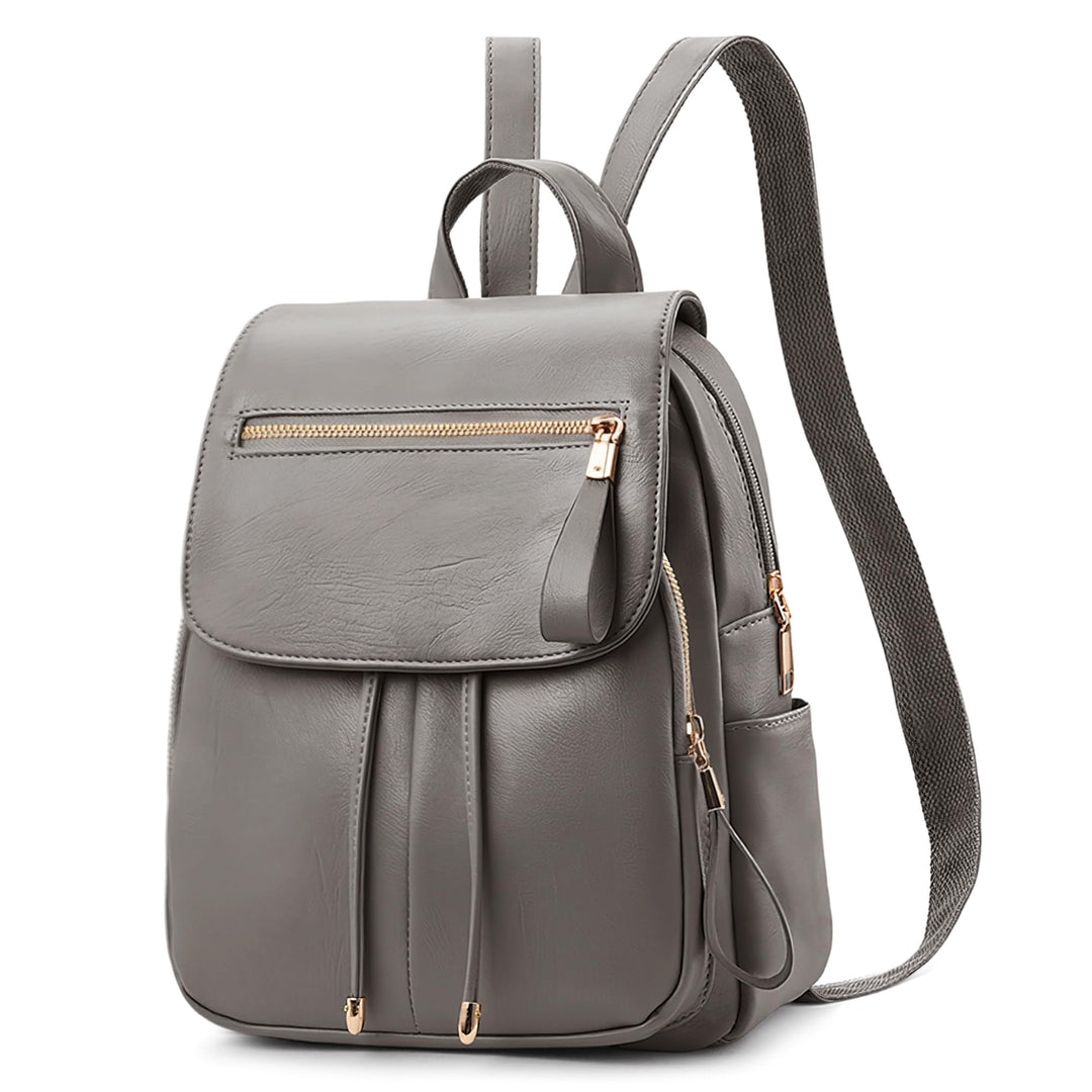 DEEVORCA Damen Mode Einfach Rucksack Lässig Arbeiten Dayback Schultertaschen Reisen Einkaufen PU Led