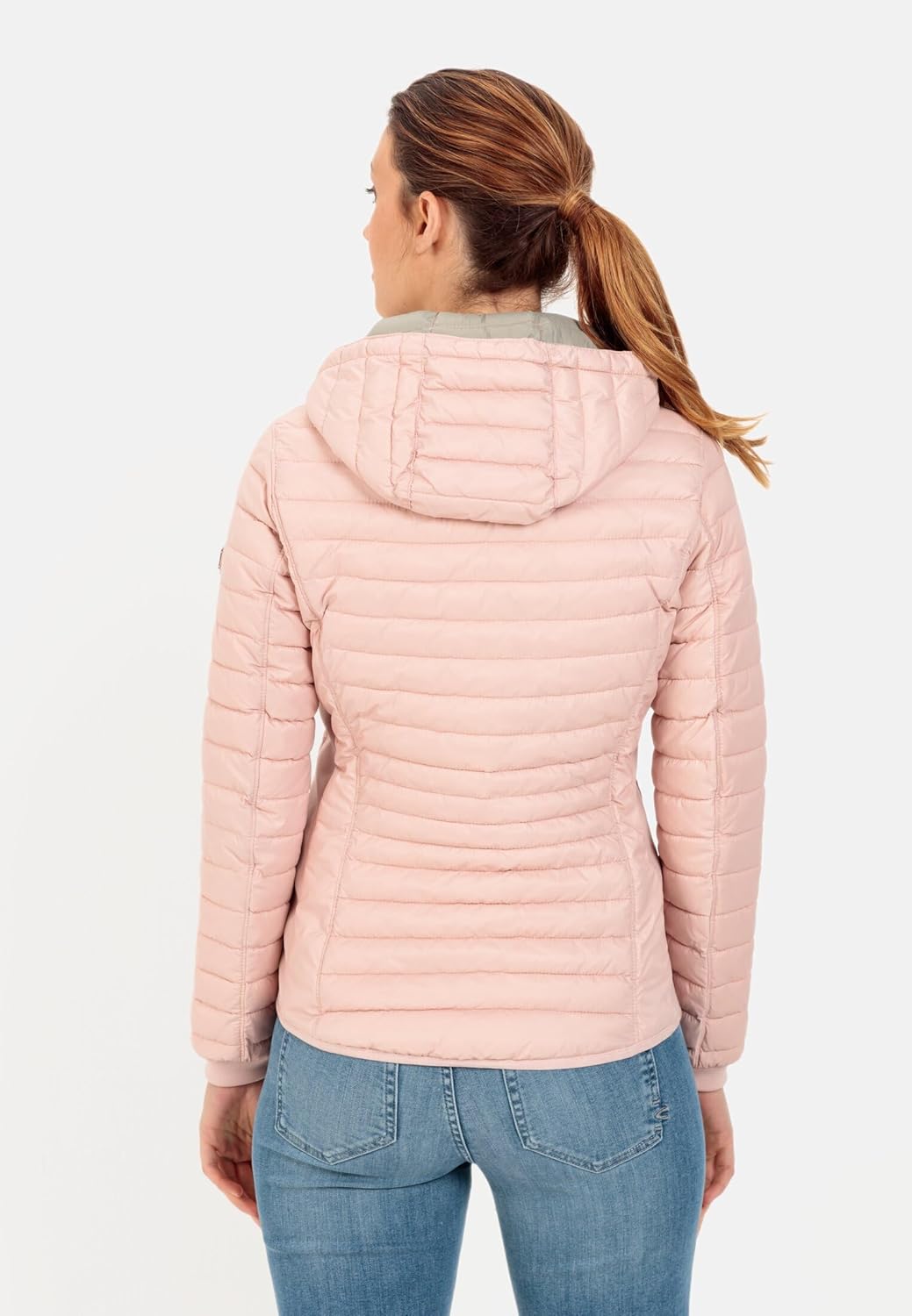 camel active Damen leichte Steppjacke mit abnehmbarer Kapuze 42 Blouson Rose, 42 Blouson Rose