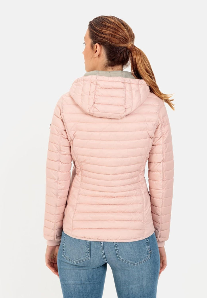 camel active Damen leichte Steppjacke mit abnehmbarer Kapuze 42 Blouson Rose, 42 Blouson Rose