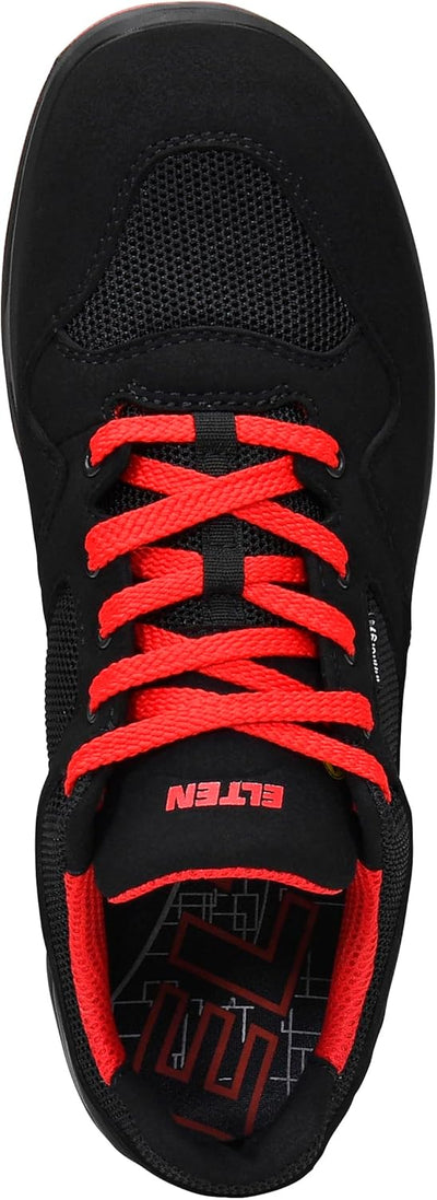 Sicherheitsschuhe ELTEN LAKERS XXT Low ESD S1P, Damen, Herren, sportlich, leicht, schwarz/rot 36 EU