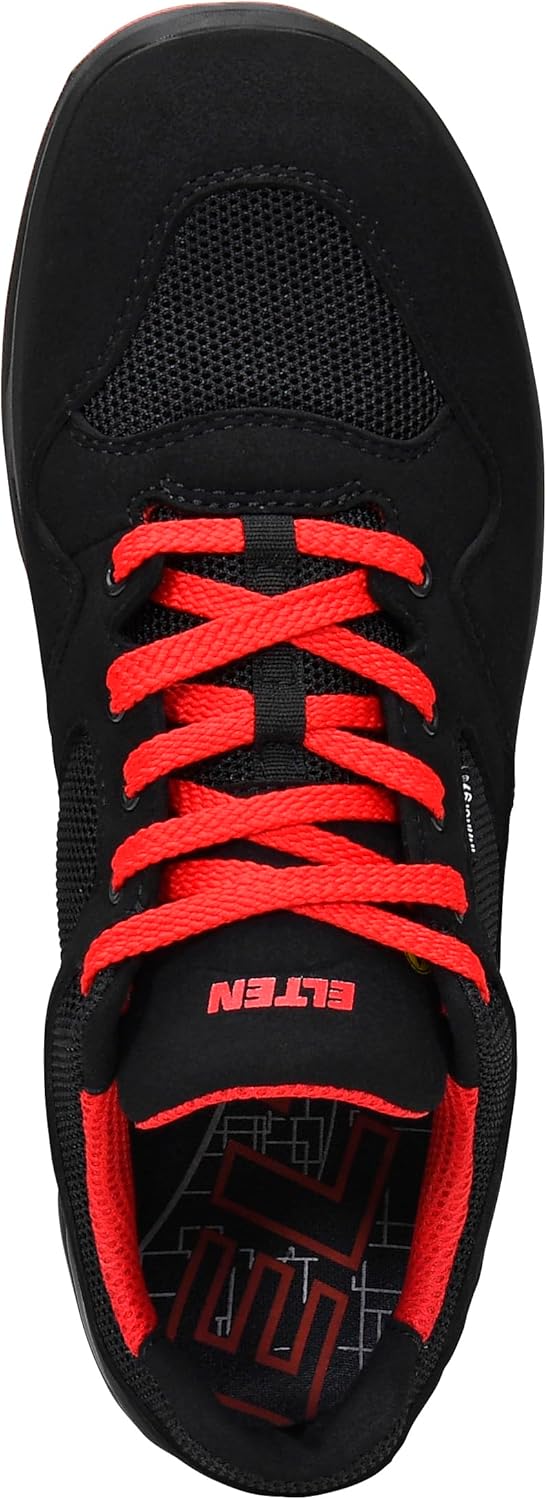 Sicherheitsschuhe ELTEN LAKERS XXT Low ESD S1P, Damen, Herren, sportlich, leicht, schwarz/rot 36 EU